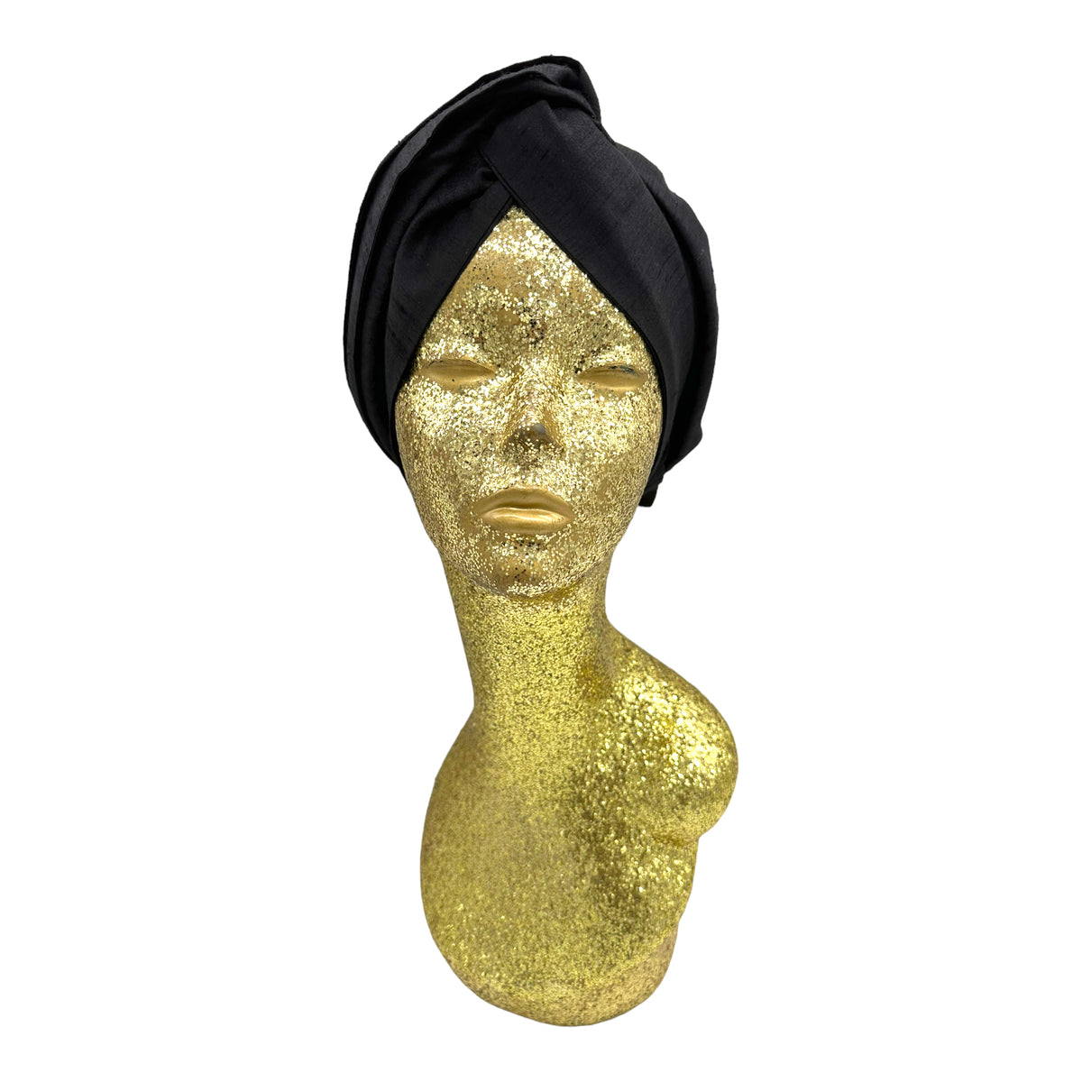Black Silk Open Turban – Julia Clancey Luxury Resort display picture 1